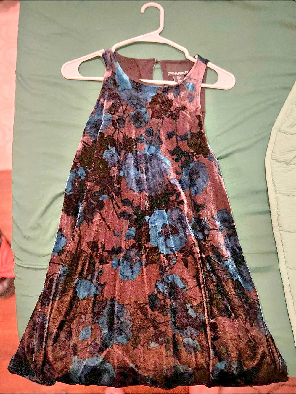 Cynthia Rowley Floral Mini Dress in Black & Purple